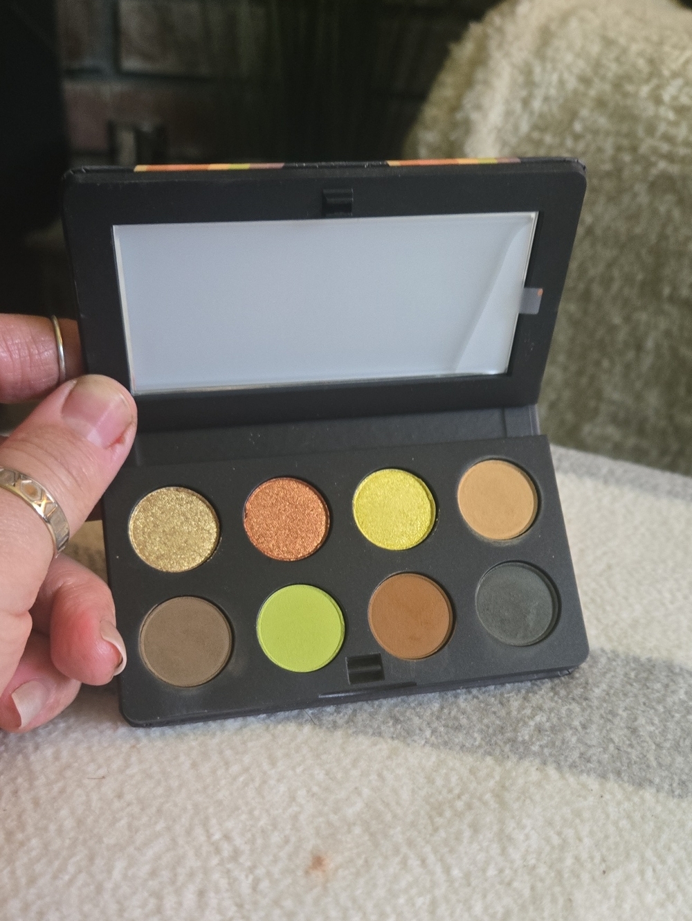 Vibrant Lime & Earth Tone Eyeshadow Palette - Women Makeup